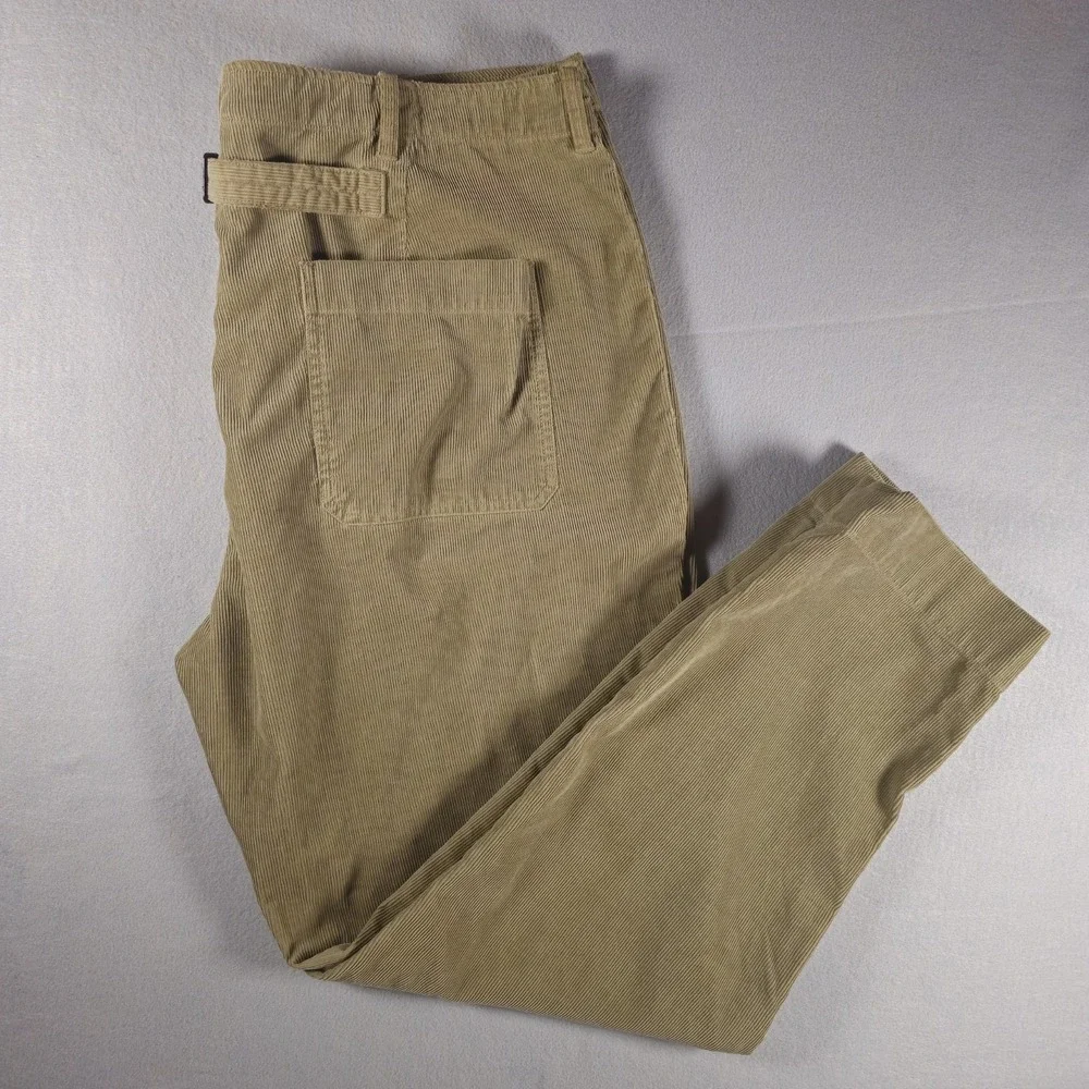 Polo Ralph Lauren Corduroy Pants Mens 42x30 Tan Khaki Button Fly Cotton Vintage